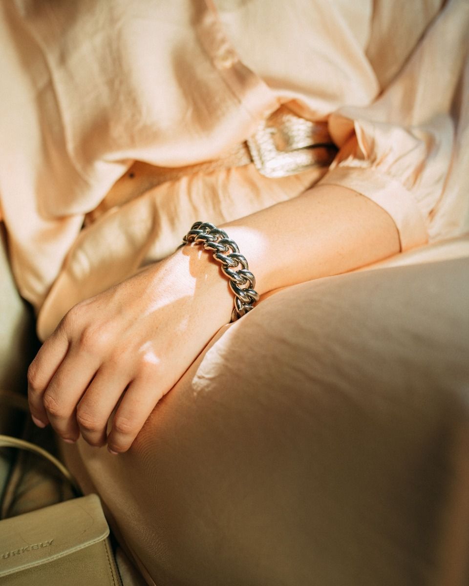 Souvenirs De Pomme Gourmet Small Chain Zilver Armband