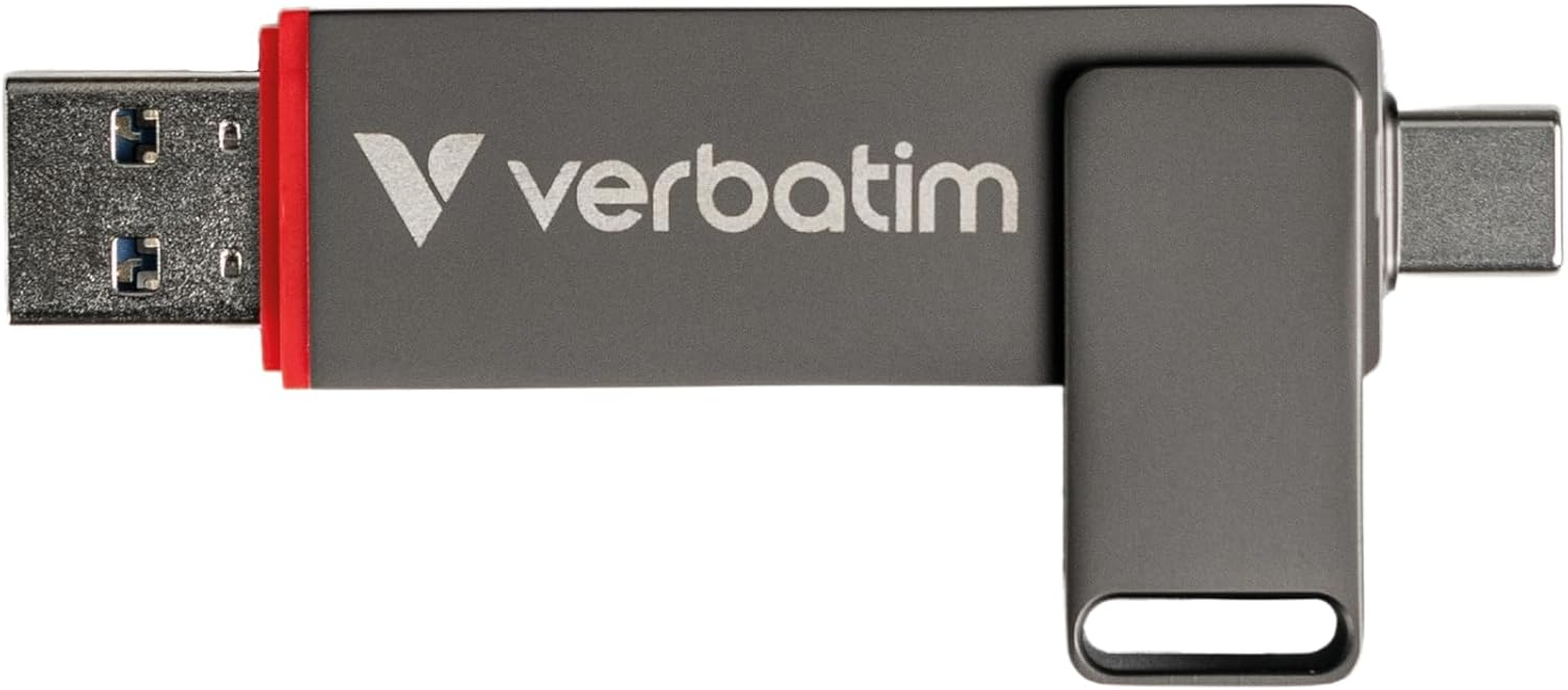 (128GB) Dual QuickStick USB C / USB A Speicher Stick Flash Drive 510MB/s (32040) - Grau
