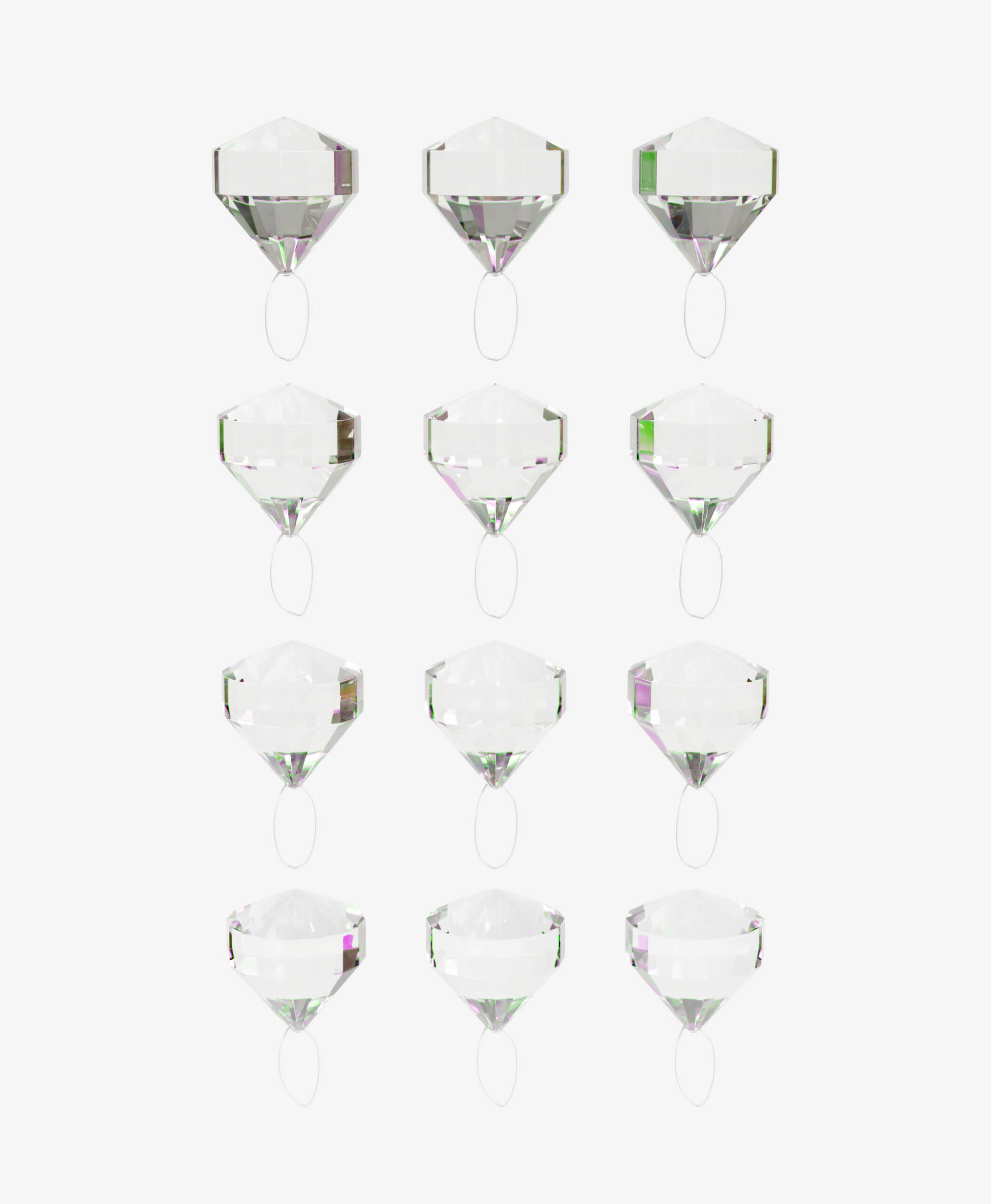 Weihnachtsbaum-Ornamente, 12er-Set