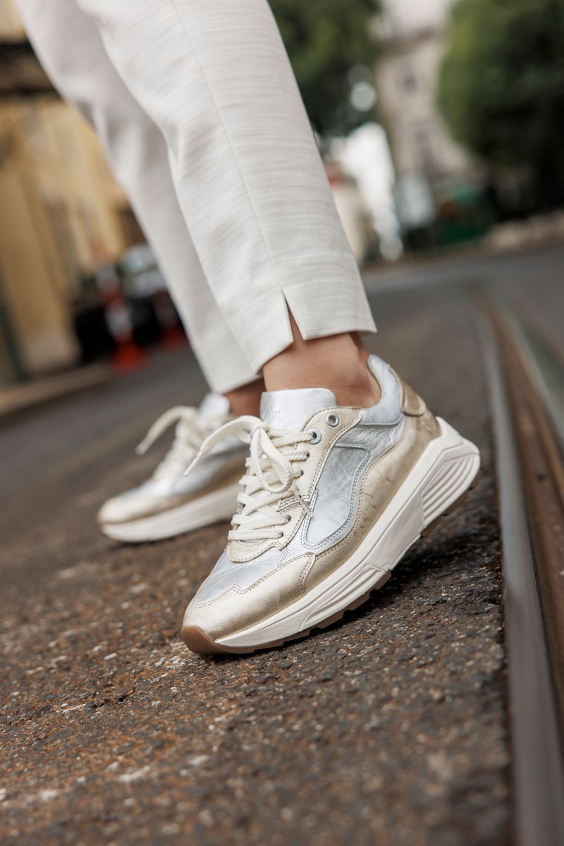 Xsensible Milau Stretchwalker Sneakers Goud Dames