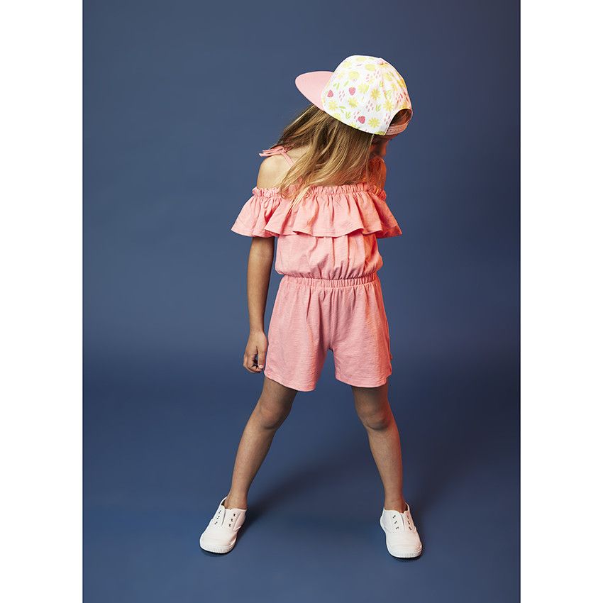 Combishort volantée à bretelles pour fille - Multicolore