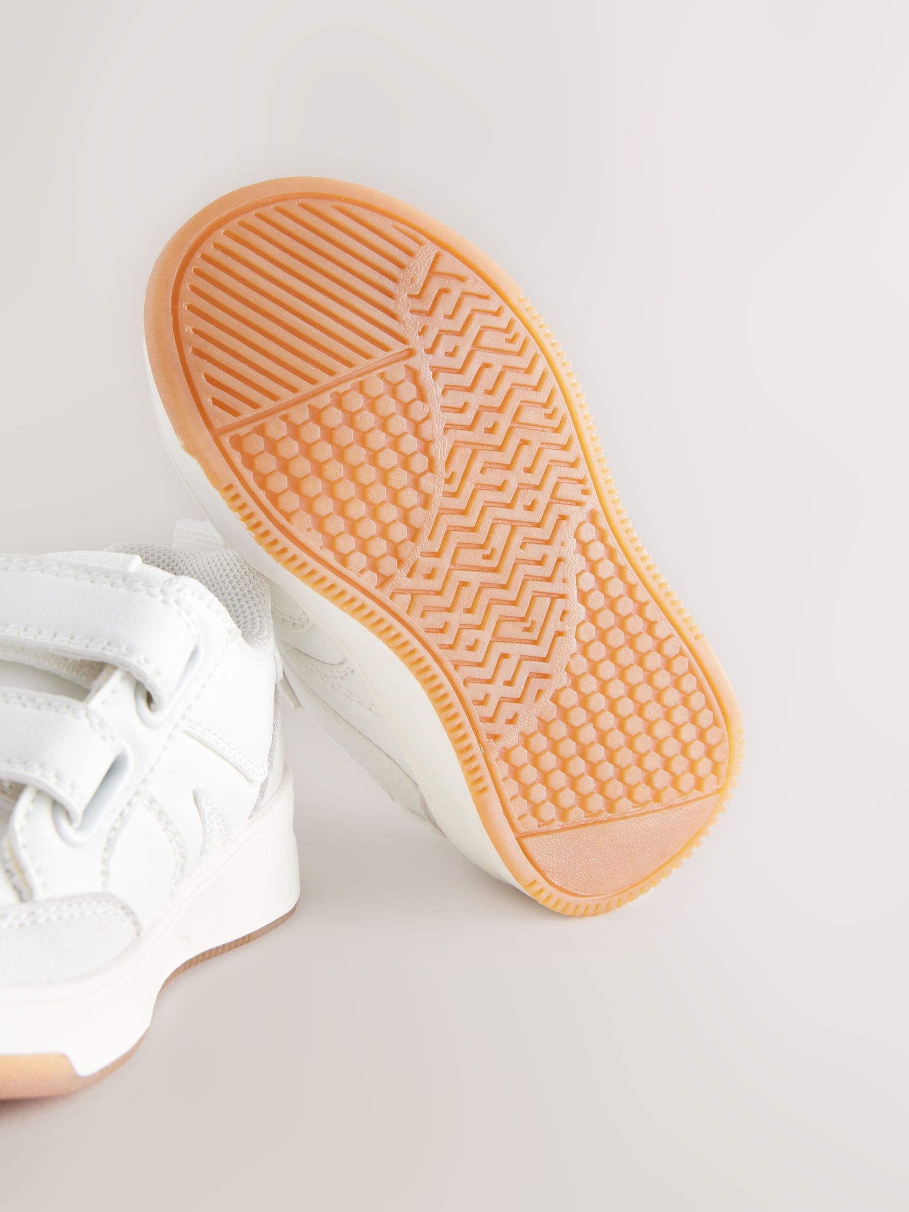 Wit - Trainers met Klittenbandsluiting en twee banden