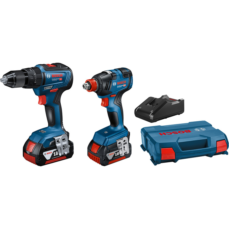 Bosch 18V GSB + GDX accu combopack 18V 2x 4,0Ah Li-ion