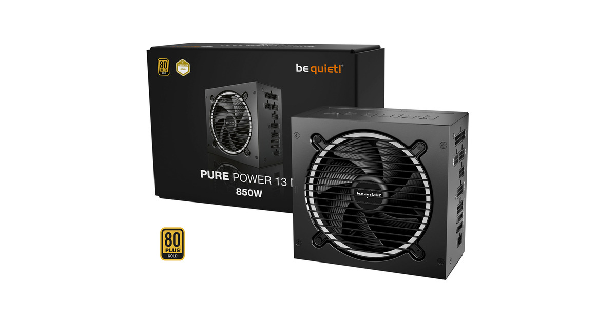 be quiet!Pure Power 13 M modulaire 850 watt voeding   (Zwart, 1x 12V-2x6, 4x PCIe)