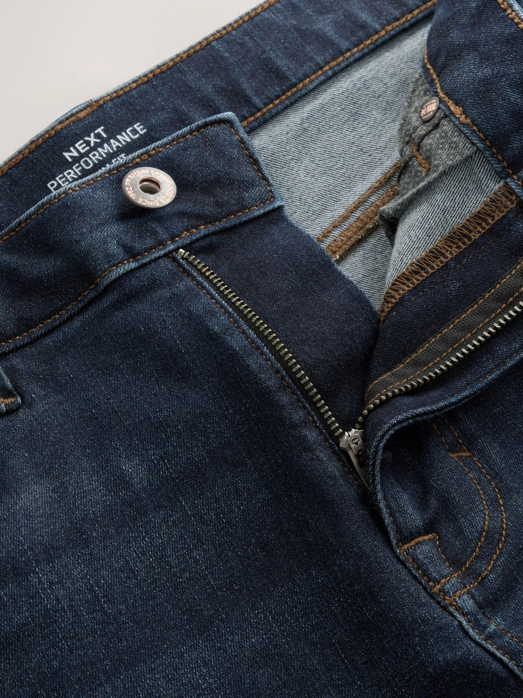 Medium-indigoblauw - Slim Fit - Motionflex jeans