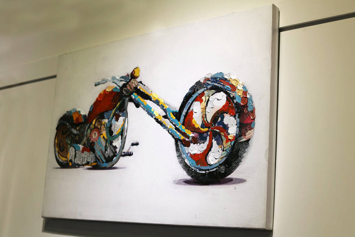 Öl-Wandbild SPEED - bunt - 60x90 cm