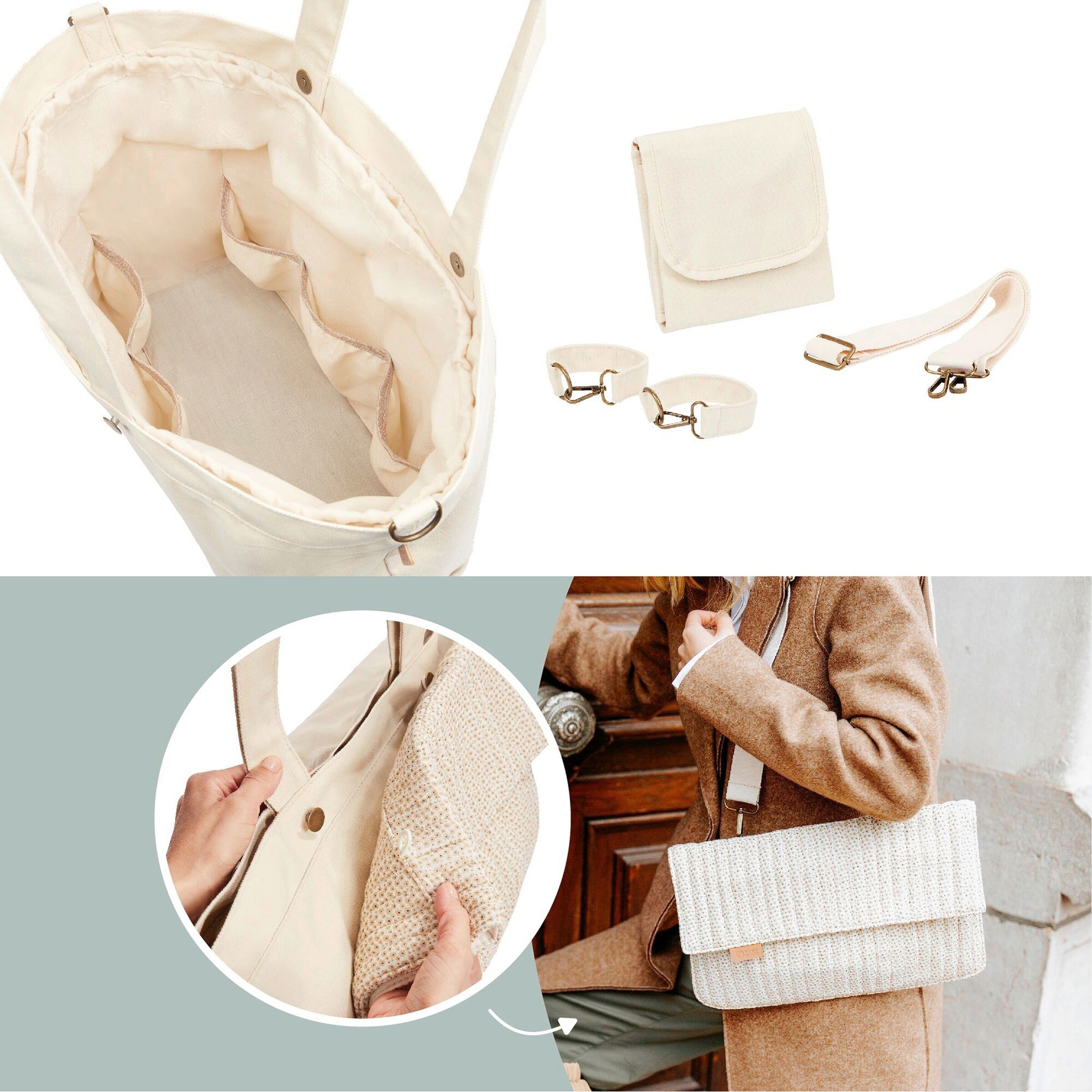 Babymoov Wickeltasche Tote Bag bloom