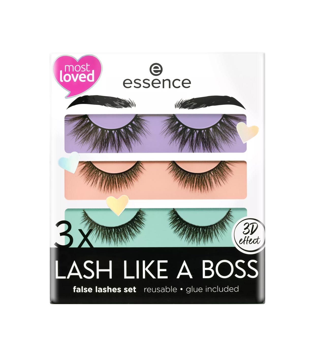 essence - Conjunto de cílios postiços 3 x Lash Like A Boss - 01: My most loved lashes