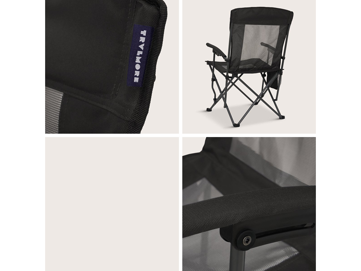 Trvlmore Foldable Air Black vouwstoel - Set van 2