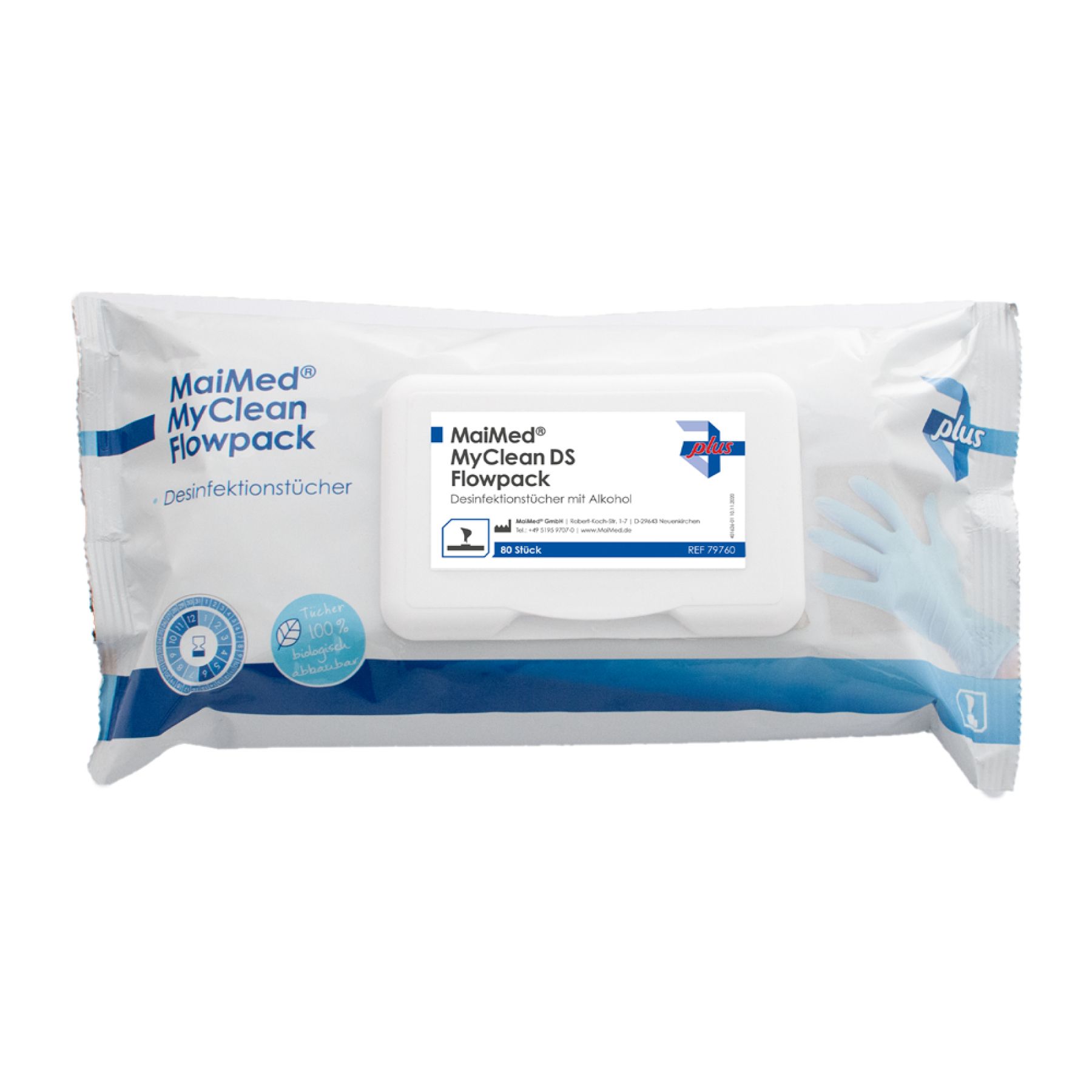 MaiMed MyClean Flowpack Desinfektionstücher mit Alc.