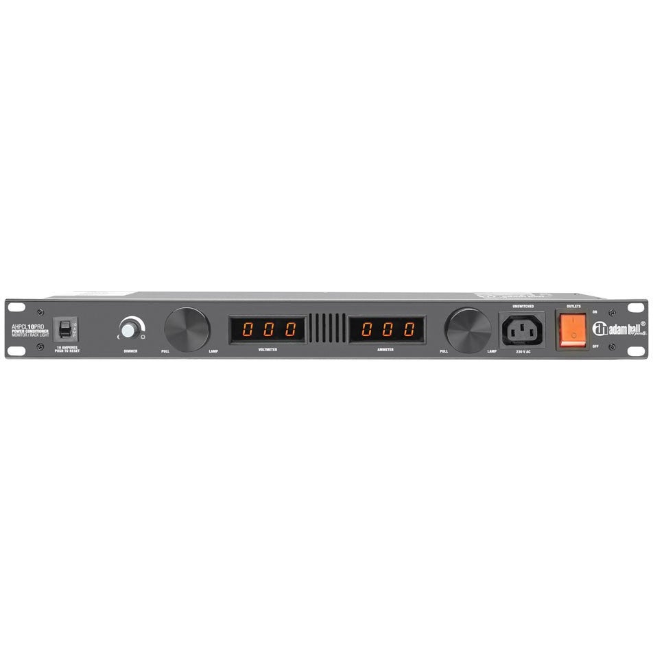 Adam Hall AHPCL10PRO spanningsverdeler met voltmeter+verlichting