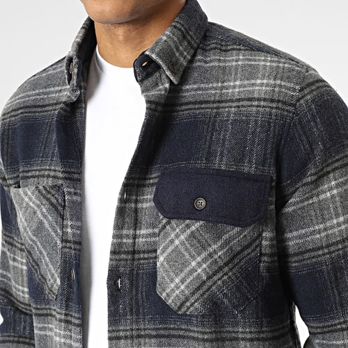 Surchemise Carreaux Y-2240 Bleu Marine Gris Chiné