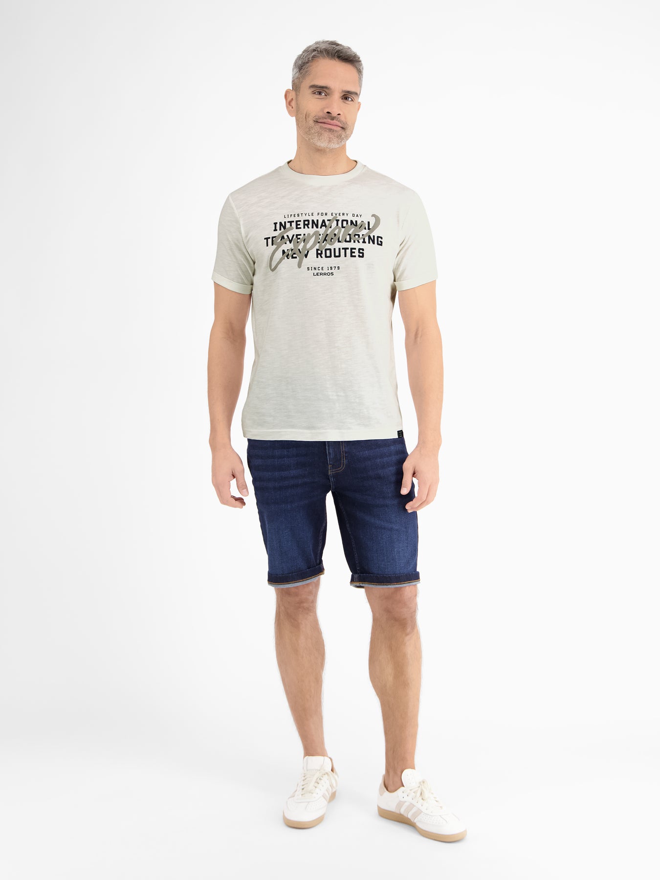 Herren Jersey T-Shirt mit Brustprint