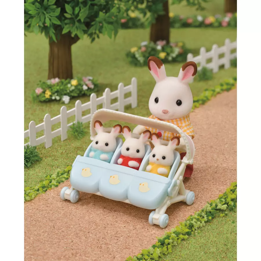 Sylvanian Families® Spielfiguren Drillings-Kinderwagen