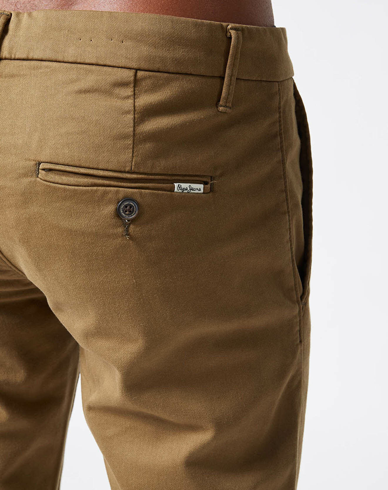 Pepe Jeans Pantalon slim James Knit Military kaki