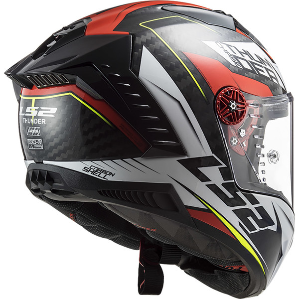 LS2 - Casque FF805 Thunder Carbon Chase Blanc / Rouge / Jaune