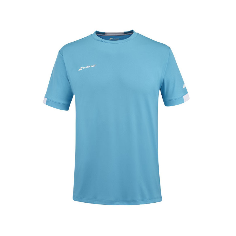 Tee-shirt enfant Babolat Play Crew blanc ou bleu clair