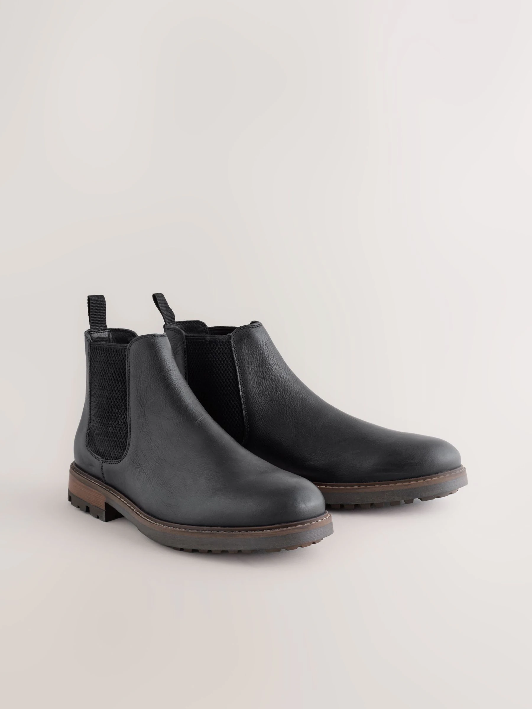 Zwart - Casual leren chelsea-laars