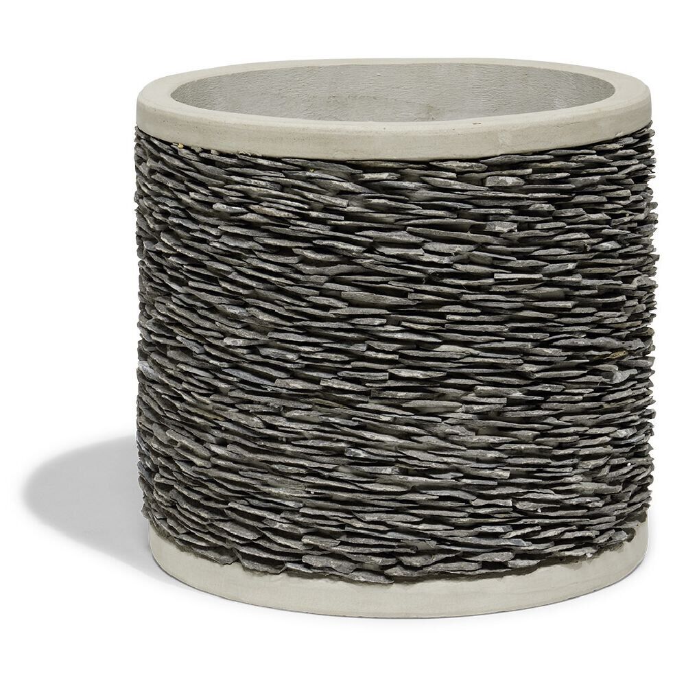 Pot ciment effet parement ardoise Ø44cm