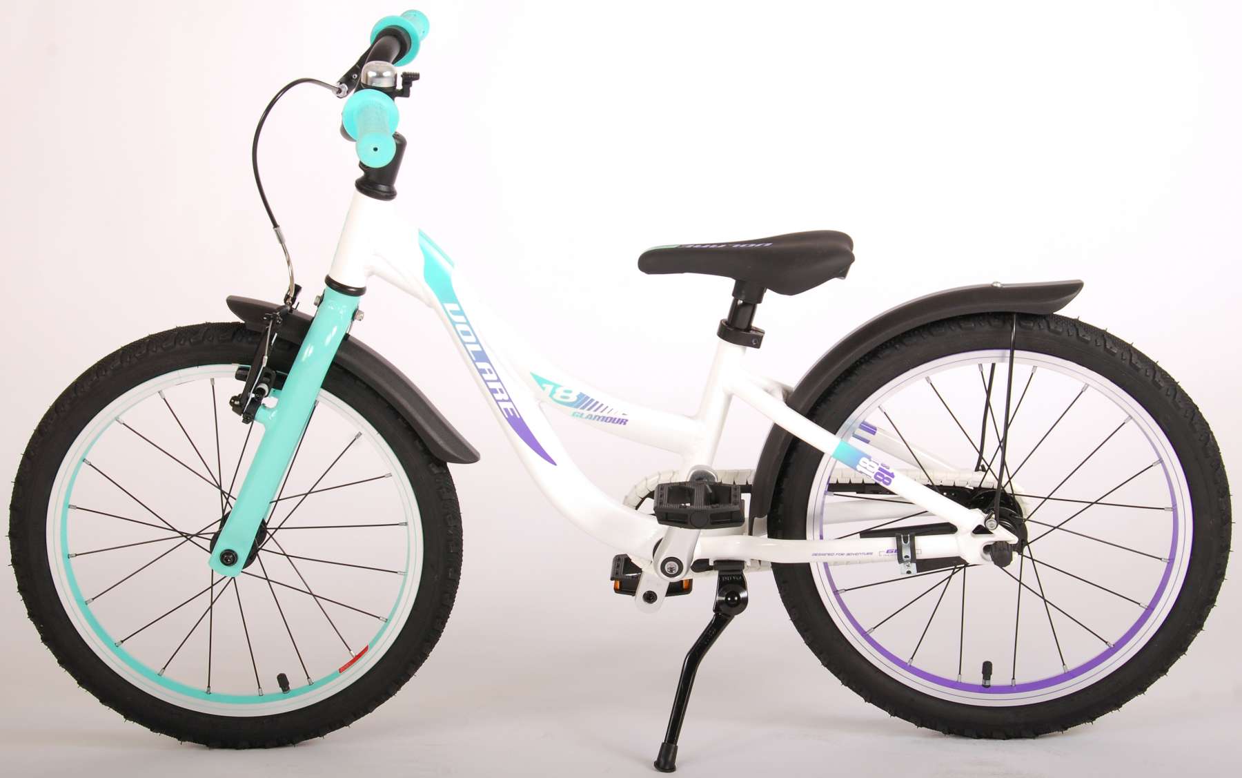 TPFSports Glamour Kinderfahrrad - Mädchen - 18 Zoll - Rücktritt + Handbremse - Grün