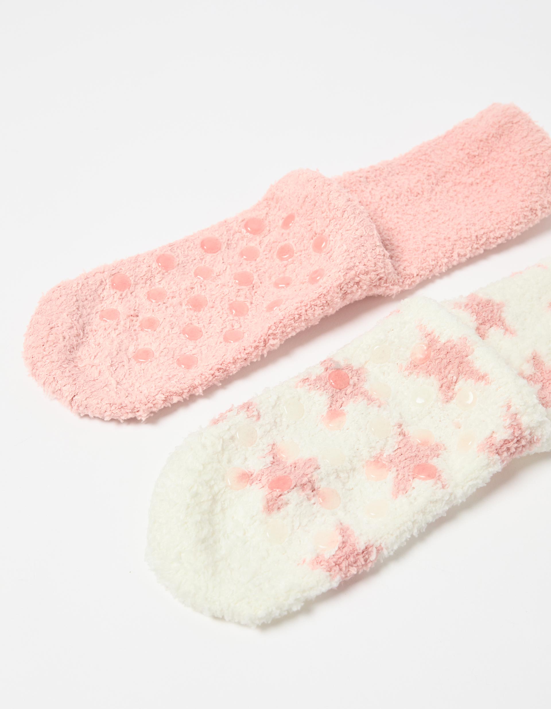 Pack 2 Pares de Meias Antiderrapantes, Mulher, Branco