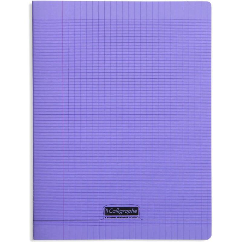 Cahier piqué 8000 POLYPRO A4 192 pages grands carreaux 90 g - Violet