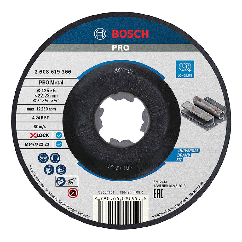 SLIPESKIVE BOSCH PRO XLOCK 125X6MM
