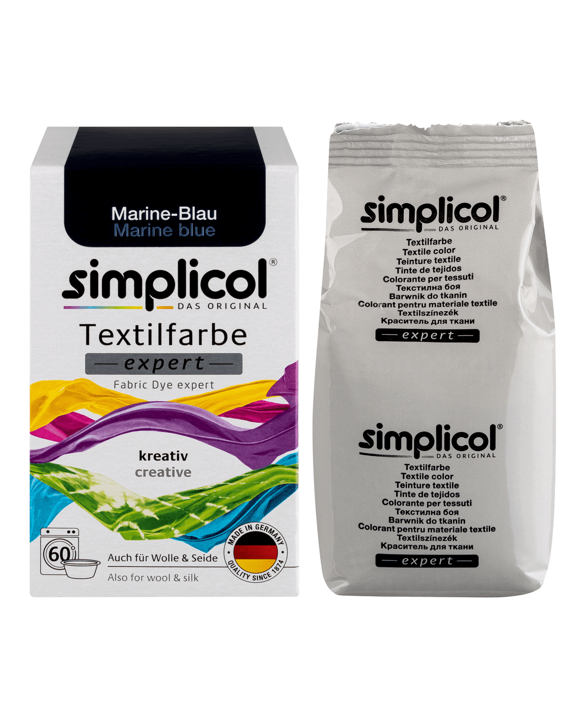 (150g) Expert Textil Farbe Batik Stoff Farbpulver (1708) - Marine Blau