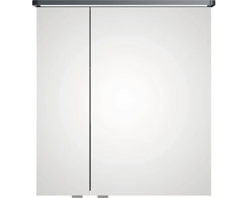 Pelipal Sunline 105 badkamermeubelset (B x H x D 69 x 200 x 48,5 cm), antraciete fronten, met keramische wastafel, badmeubel en spiegelkast met LED-verlichting