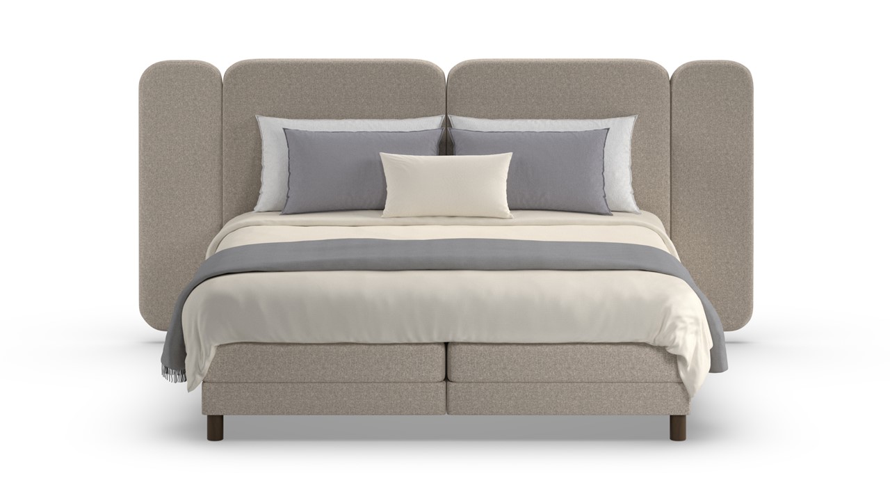 Elektrische boxspring Ridge met Kårlsson Excellence matras - Warm wool grey