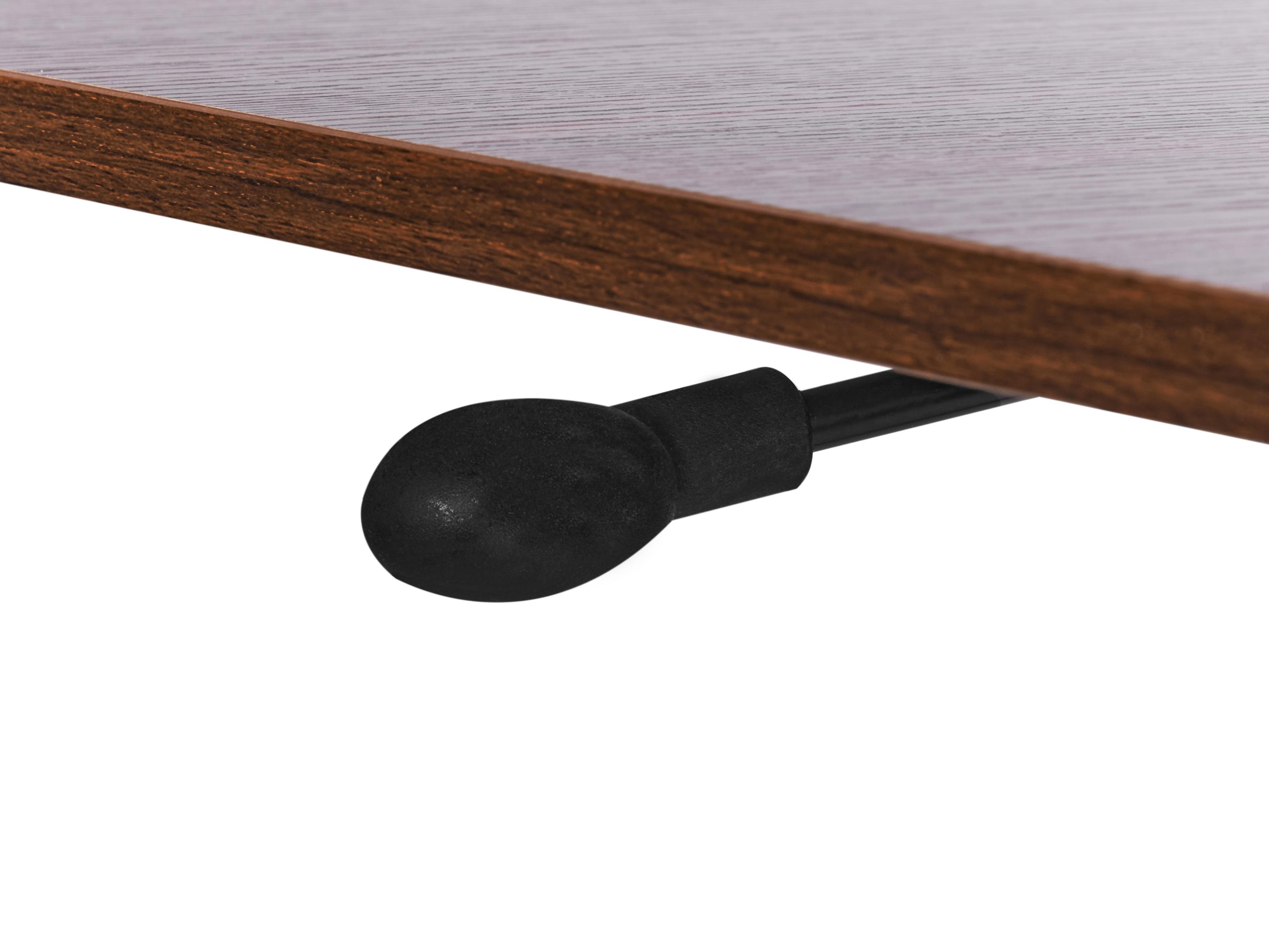 Handmatig verstelbare laptopstandaard ACADEMIA Donkerbruin 65 cm 48 cm met wielen