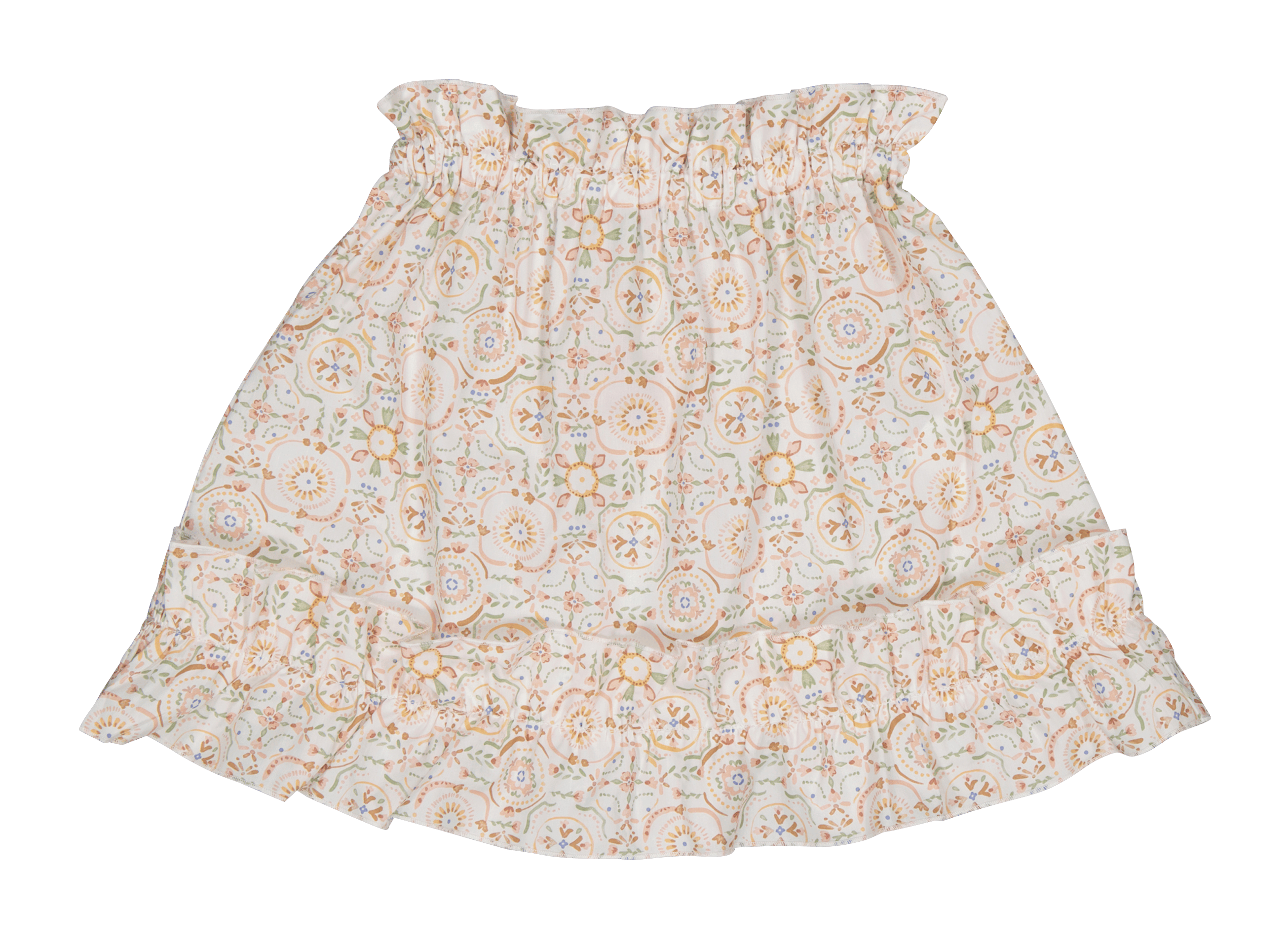 JUJU - Jupe courte volantée en coton bio | Beige