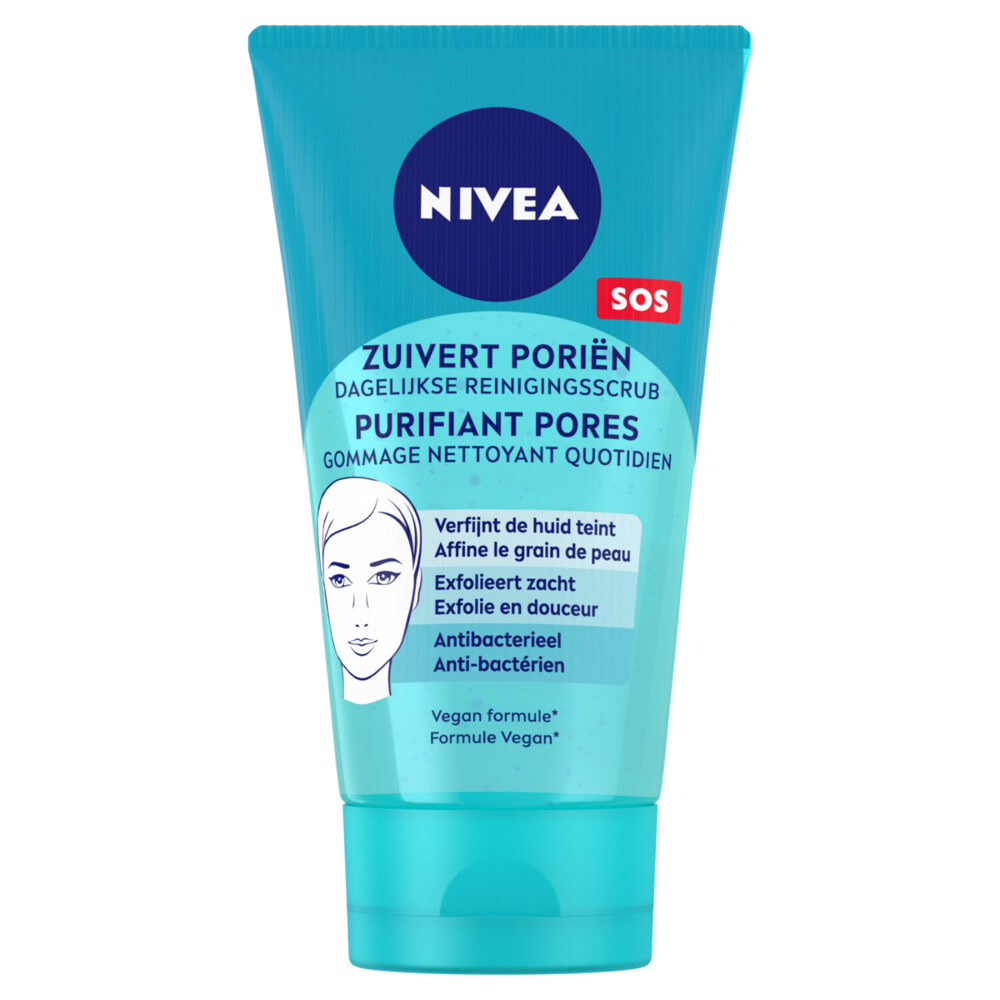 6x Nivea Dagelijkse Reiniging Gezichtsscrub150 ml