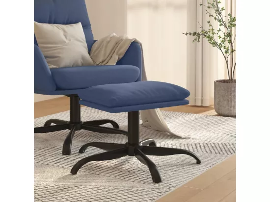 Repose-pied Bleu 60x60x36 cm Tissu