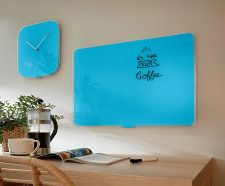 Whiteboard glastavle Leitz Cosy 80x60 cm blå magnetisk