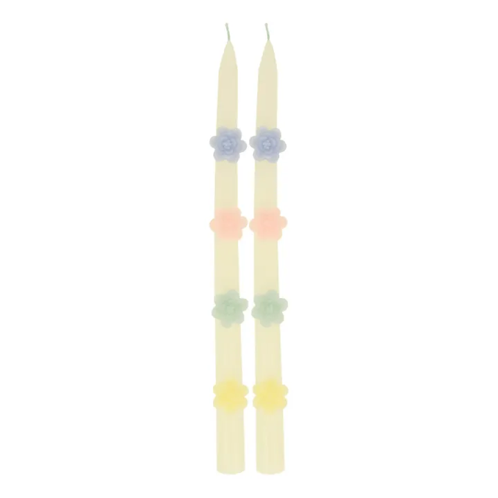 Meri Meri Bougies Fleurs - set de 2 | Pastel