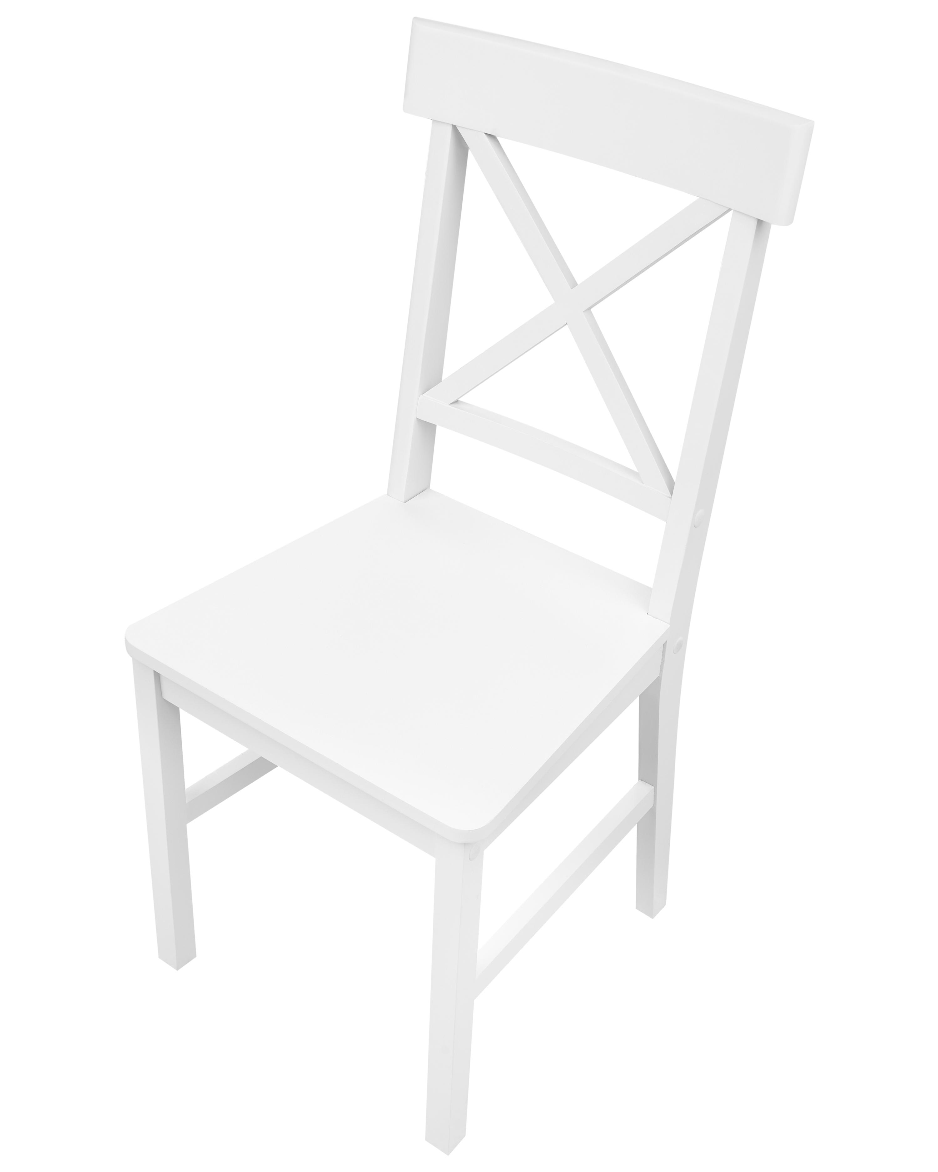 Set van 2 eetkamerstoelen BARLEE Populierenhout Wit