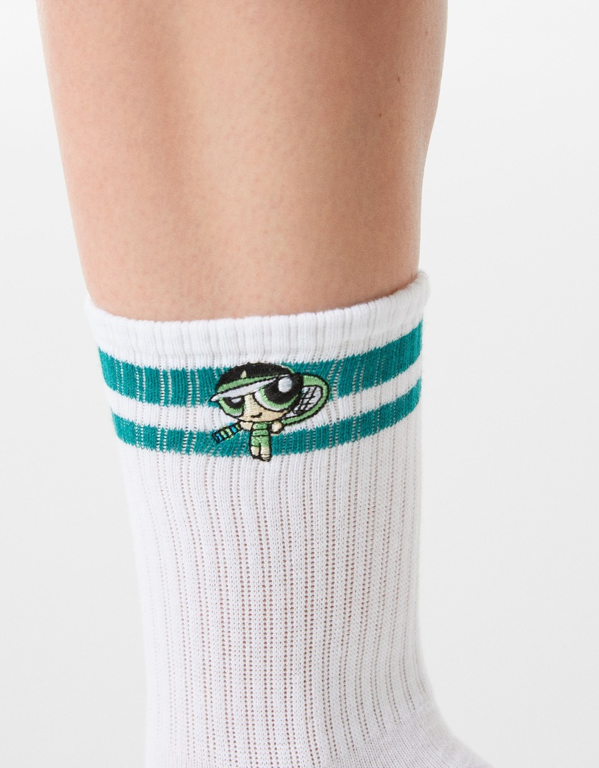 Pacote com 3 pares de meias das Meninas Superpoderosas.