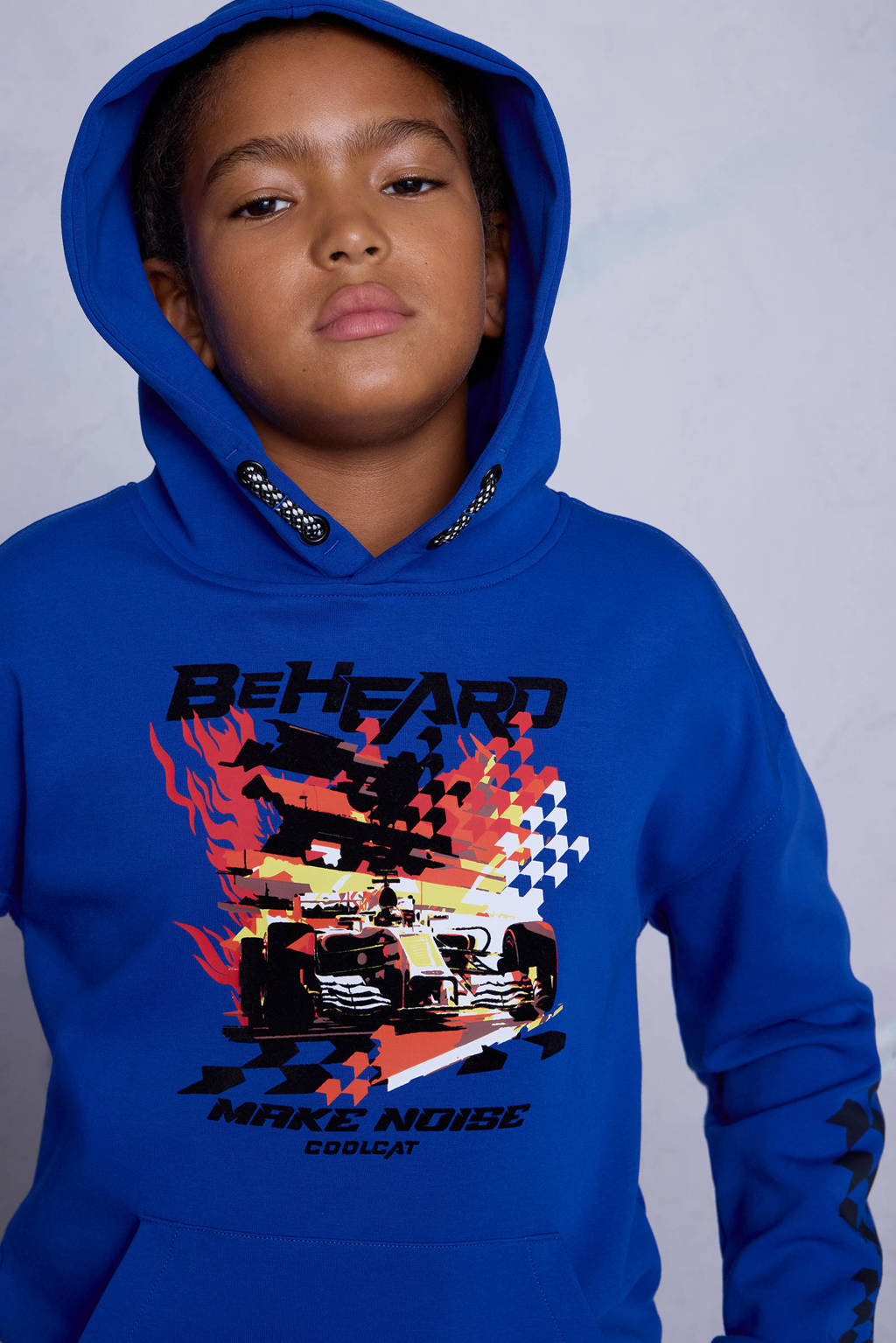 Coolcat Hoodie Nils met Formula 1 Car Print