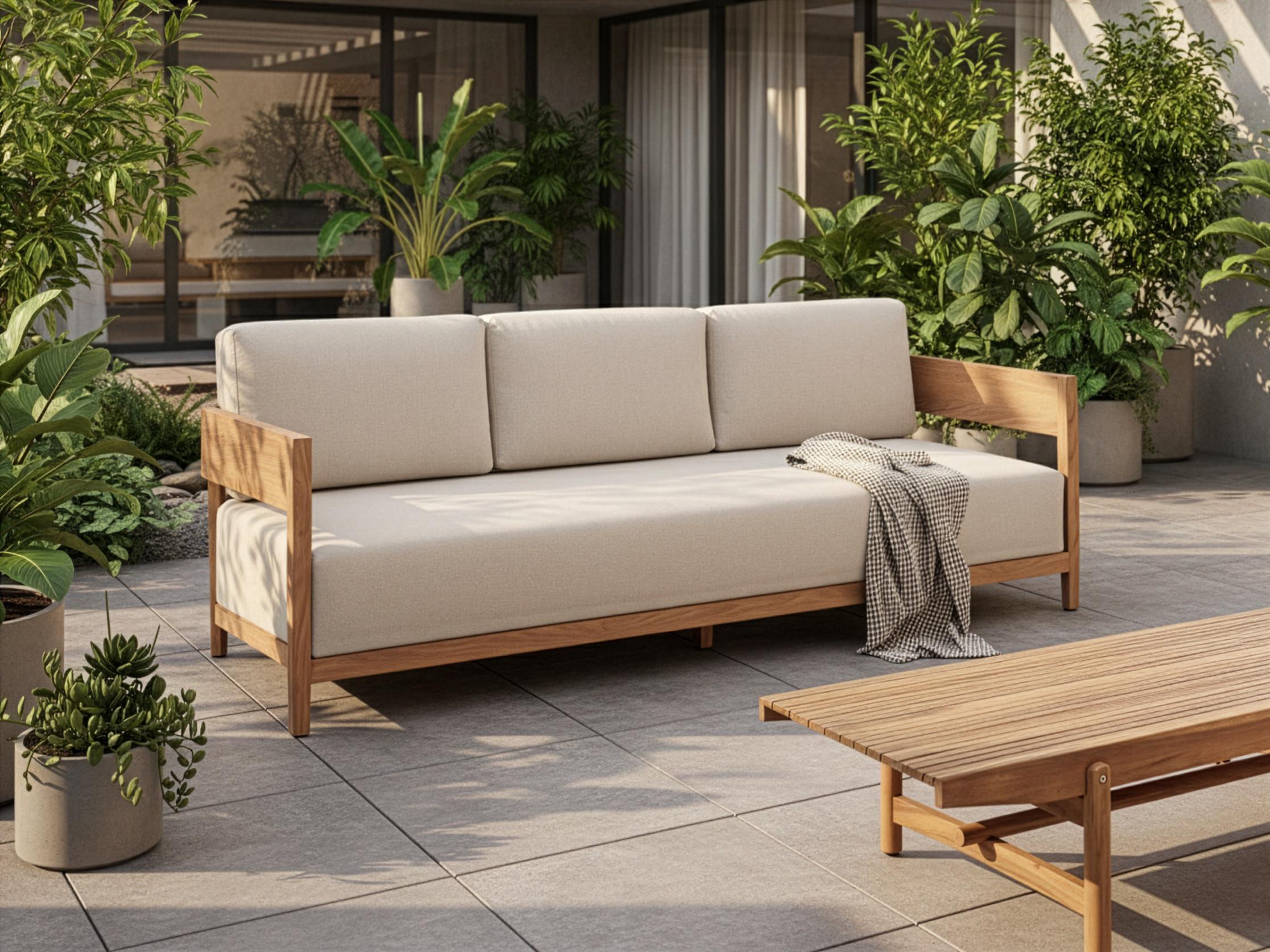 Tuin loungebank 3-zits SAMPIERI Metaal Lichtbruin