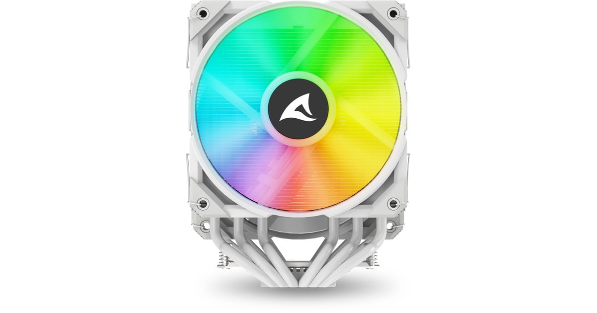 SharkoonA60 RGB CPU-koeler  (Wit, 4-pins PWM fan-connector)