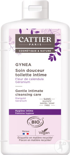 Cattier Gynea Soin Douceur Toilette Intime Fleur De Calendula Et Géranium Bio Flacon 500ml