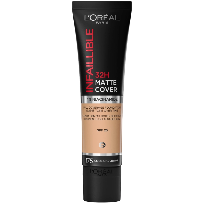 L'Oréal Paris Cosmetics Infaillible 32H Matte Cover Foundation SPF 25 - 30 ml - 175 Cool Undertone
