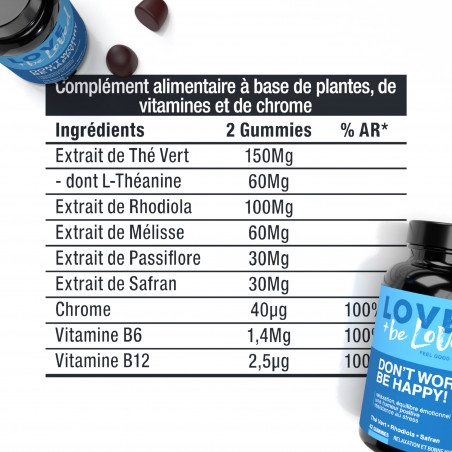 Love and be Loved Gummies Anti-stress et Bonne humeur 9 semaines