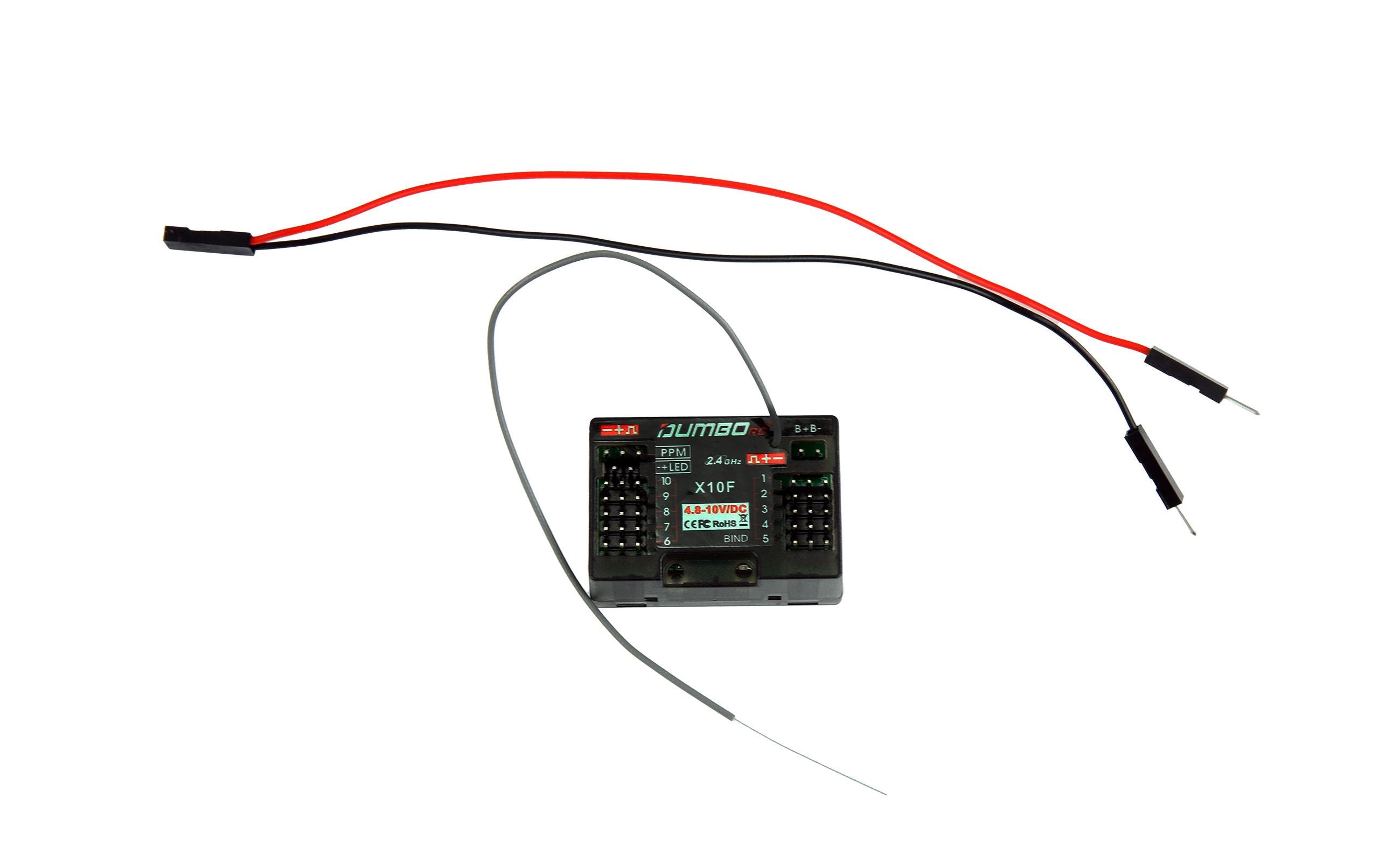 Fernsteuerung DDF-350 2.4 GHz, 10 KanalFernsteuerung inkl. 10-Kanal-Empfänger