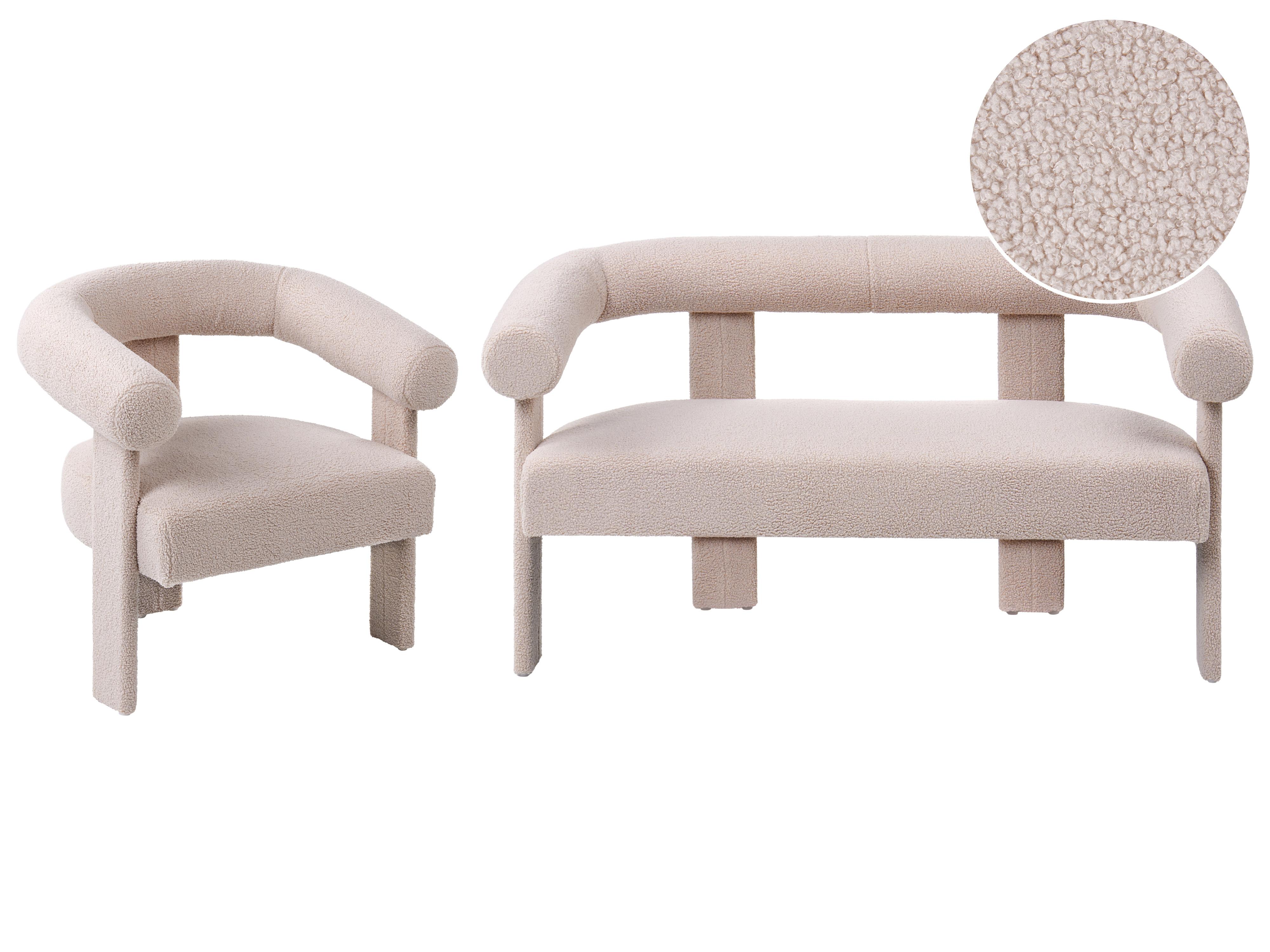 Bankenset ILBRO Bouclé Lichtbeige