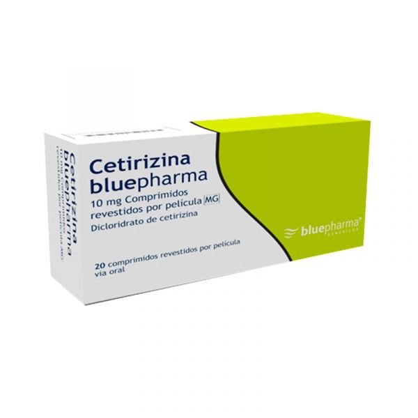 Cetirizina Bluepharma 10mg 20 Comprimidos
