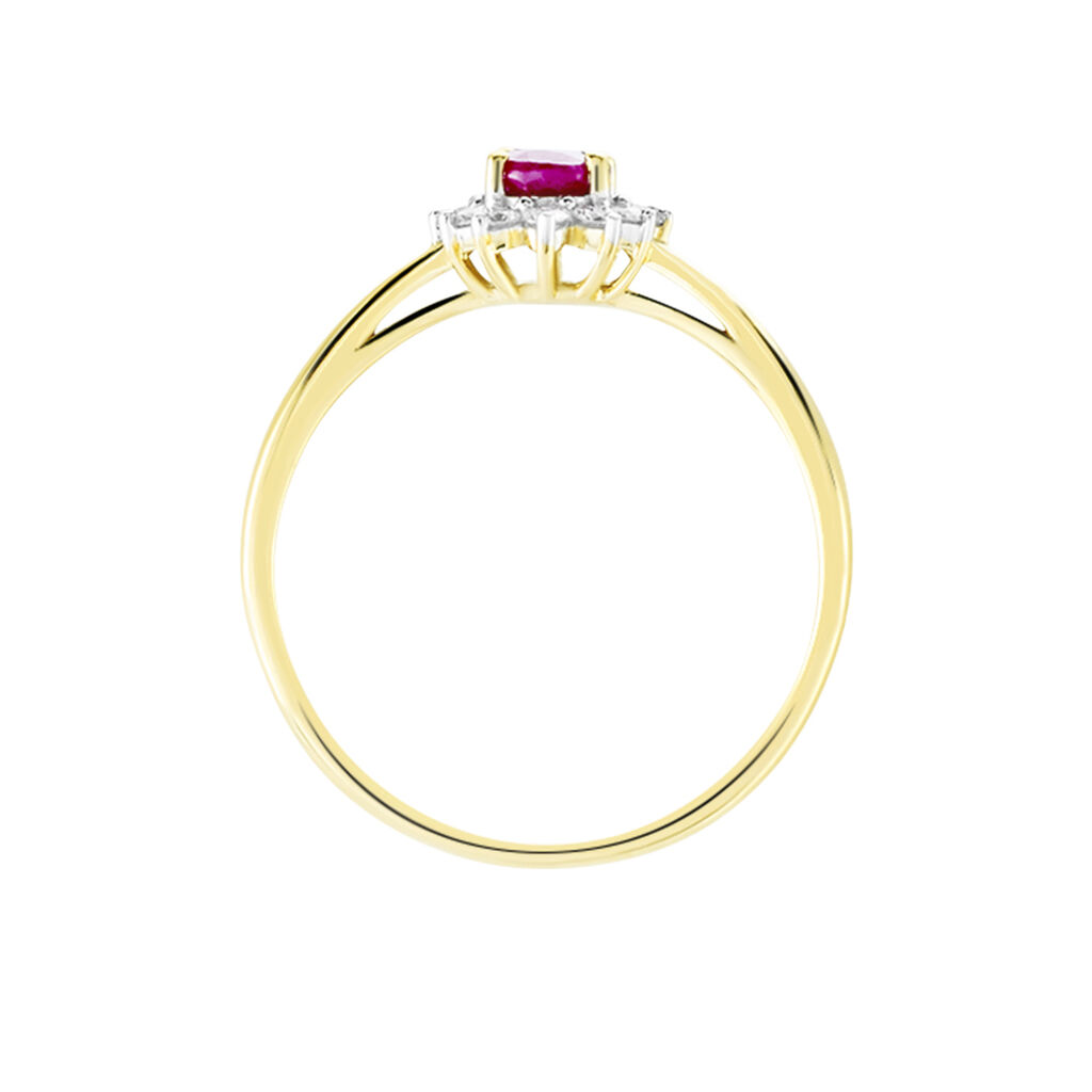 Bague Or Jaune Vladimir Rubis Diamants