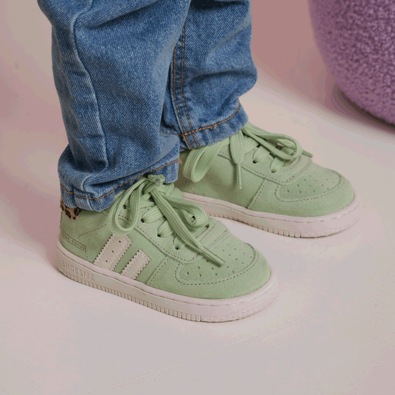 Shoesme groen sneakertje Microfiber leer, Suède | Meisjes schoenen