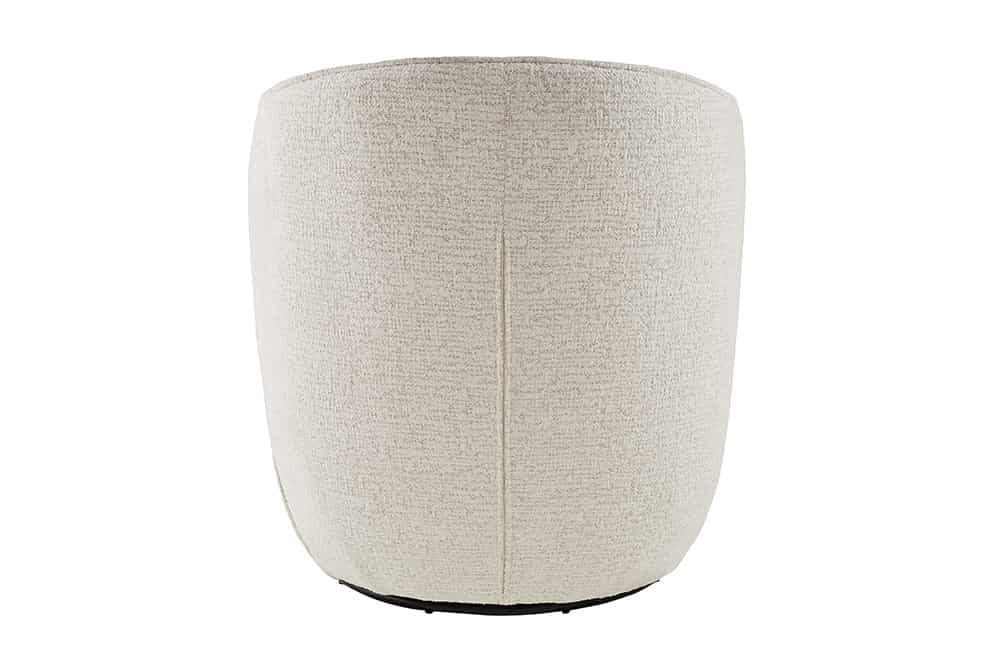 Drehbarer Design Sessel GATSBY beige Bouclé Tweed Soft 360°